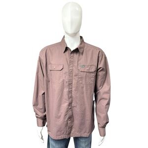 Columbia Men’s Landroamer Lined Shirt AM6702 Snap Button Basalt Sz Large
